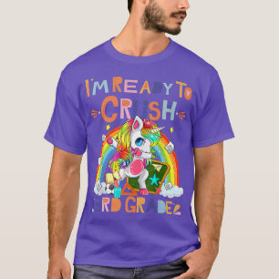 Dabbing Unicorn I'm Ready To Crush 3rd Grade Back T-Shirt