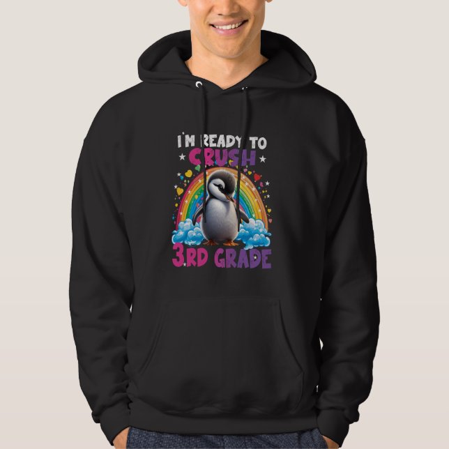 Dabbing Unicorn I'm ready to crush 3rd Grade Girls Hoodie (Front)