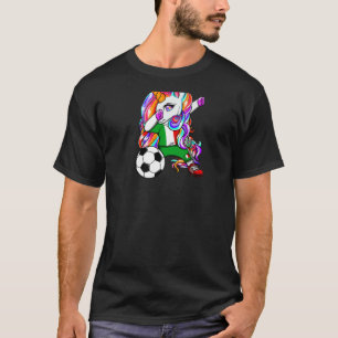 Dabbing Unicorn Italy Soccer Fans Jersey Italian F T-Shirt