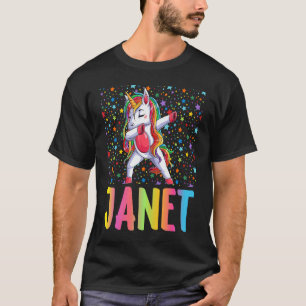 Dabbing Unicorn Janet T-Shirt