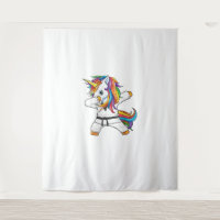 Dabbing Unicorn Karate Taekwondo Kids Girls Martia