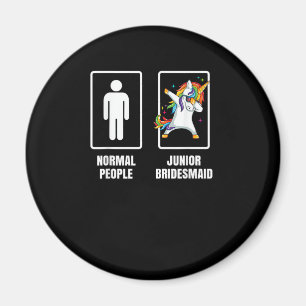 Dabbing Unicorn Kids Junior Bridesmaid Wedding Sun Magnet