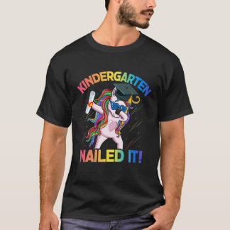 Dabbing Unicorn Kindergarten Nailed It Girls Boys T-Shirt