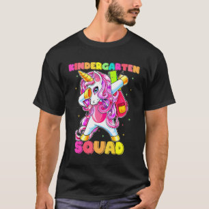 Dabbing Unicorn Kindergarten Squad Back To School T-Shirt