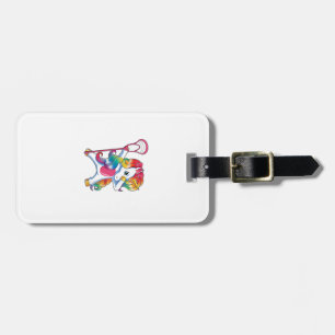 Dabbing Unicorn Lacrosse Funny Lax Player T-Shirt Luggage Tag