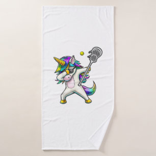 Dabbing Unicorn Lacrosse Shirt Kids Unicorn Gifts  Bath Towel