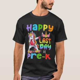 Dabbing Unicorn Last Day Of Pre K Girls Kids Teach T-Shirt