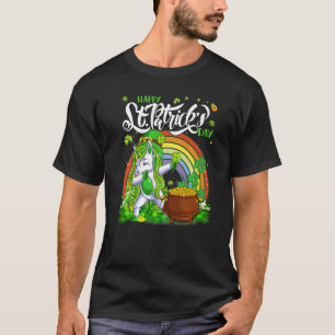 Dabbing Unicorn Leprechaun St Patrick's Day Irish T-Shirt