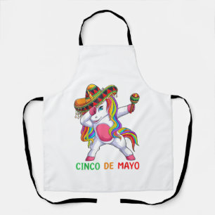 Dabbing Unicorn Let's Fiesta Cinco de Mayo Kids Gi Apron