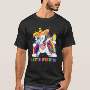 Dabbing Unicorn Lets Fiesta Cinco De Mayo Taco Pon T-Shirt