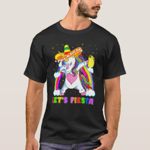 Dabbing Unicorn Lets Fiesta Cinco De Mayo Taco Pon T-Shirt