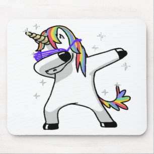 Dabbing Unicorn Mouse Pad