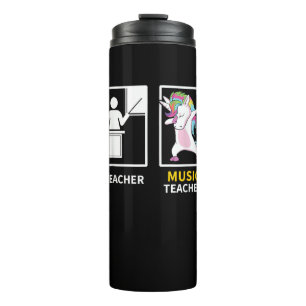 Dabbing Unicorn Music Teacher Gift T-Shirt Thermal Tumbler