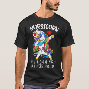 Dabbing Unicorn Nursicorn Normal Nurse Life Retire T-Shirt