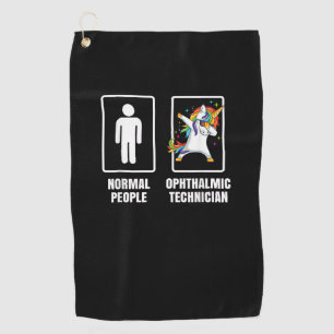 Dabbing Unicorn Ophthalmic Technician Doctor Physi Golf Towel