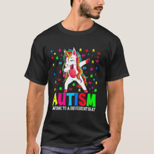 Dabbing Unicorn Puzzle Piece Autism Awareness Day T-Shirt