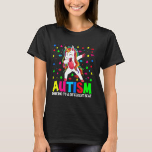Dabbing Unicorn Puzzle Piece Autism Awareness Day T-Shirt