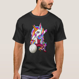 Dabbing Unicorn Qatar Volleyball Fans Jersey Qatar T-Shirt