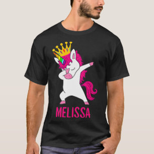 Dabbing Unicorn Queen Personalised MELISSA T-Shirt