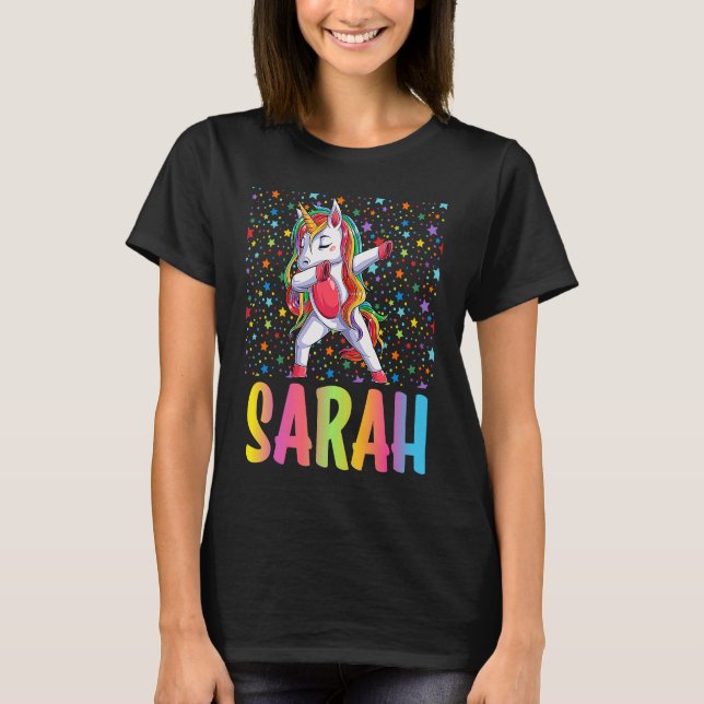 Dabbing Unicorn Sarah T-Shirt (Front)