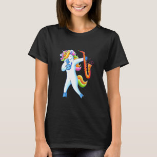 Dabbing Unicorn Saxophone Player Saxophonist T-Shirt