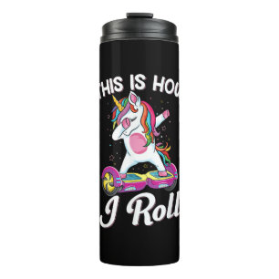 Dabbing unicorn Skater Electric Self Balancing Hov Thermal Tumbler