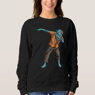 Dabbing Unicorn Skeleton Halloween Girls Dab Sweatshirt