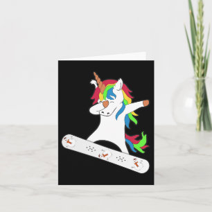 Dabbing Unicorn Snowboard Snowboarding Unicorns Gi Card