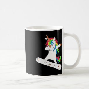 Dabbing Unicorn Snowboard Snowboarding Unicorns Gi Coffee Mug