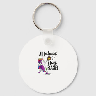 Dabbing Unicorn Softball T-Shirt Girls Soft Ball G Key Ring