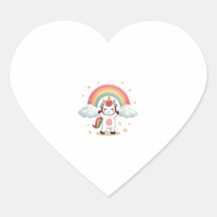 Dabbing Unicorn T Shirt - Funny Dab Dance Rainbow  Heart Sticker