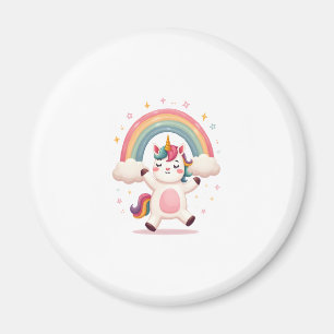 Dabbing Unicorn T Shirt - Funny Dab Dance Rainbow  Magnet
