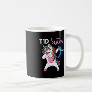 Dabbing unicorn to Support sister Type 1 Diabetes Coffee Mug