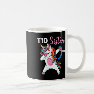 Dabbing Unicorn To Support Sister Type 1 Diabetes Coffee Mug
