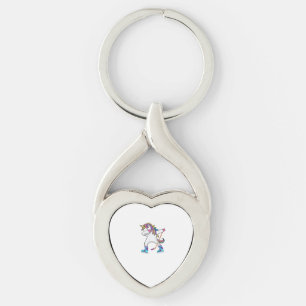 Dabbing Unicorn With A Hockey Stick Unicorn Sports Key Ring