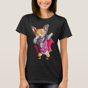 Dabbing Vampire Corgi Cute Halloween Corgi Dab Dog T-Shirt