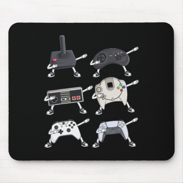 Dabbing Video Gamer Controllers Fun Boys Kids Game Mouse Pad (Front)
