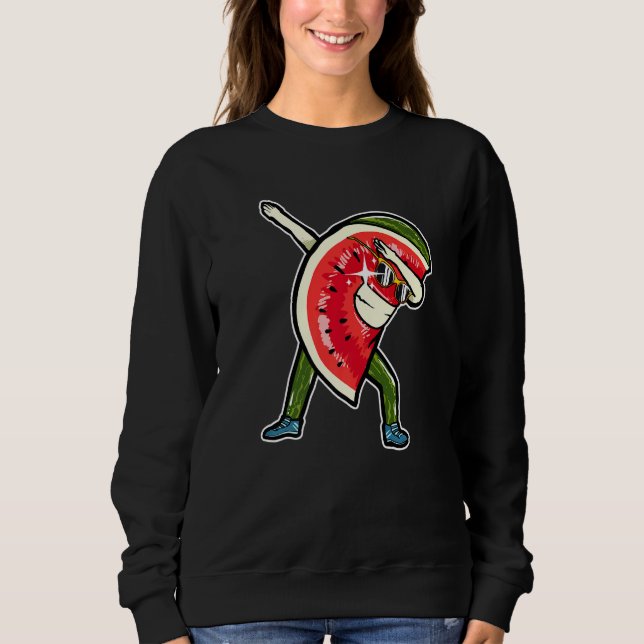 Dabbing Watermelon Dab Dancing Watermelons Sweatshirt (Front)