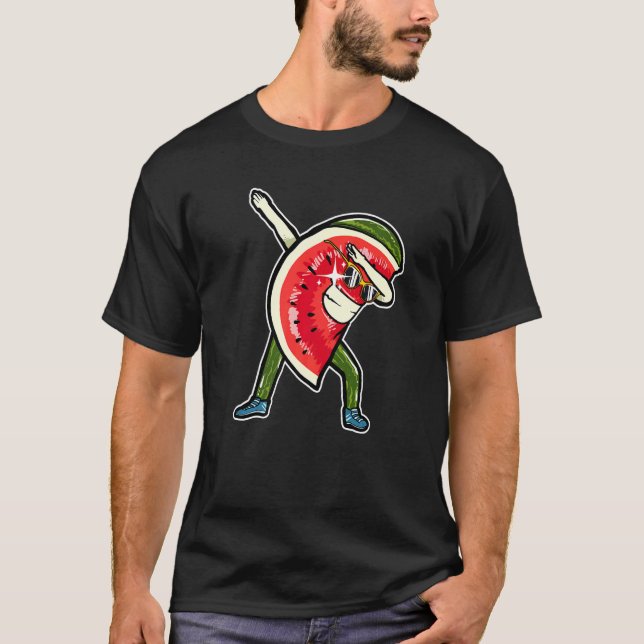 Dabbing Watermelon Dab Dancing Watermelons T-Shirt (Front)