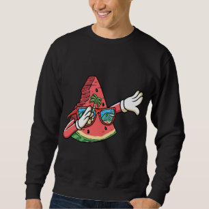 Dabbing Watermelon Kawaii Dab Summer Fruit Melon L Sweatshirt