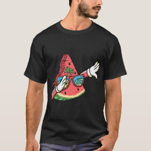 Dabbing Watermelon Kawaii Dab Summer Fruit Melon L T-Shirt