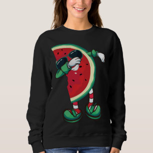 Dabbing Watermelon Kawaii Melon Summer Fruit Lover Sweatshirt