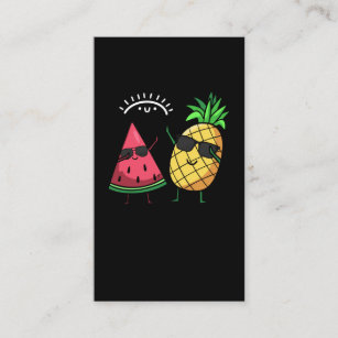 Dabbing Watermelon Pineapple Kawaii Summer Fruits Business Card