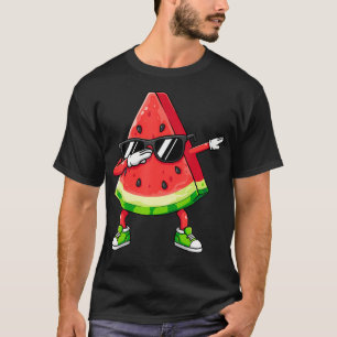 Dabbing Watermelon Sunglasses Summer Tropical Frui T-Shirt