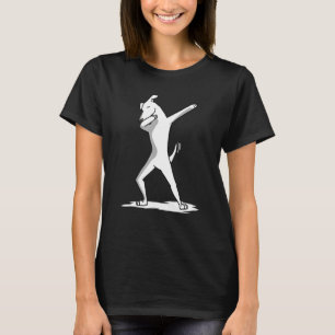 Dabbing White Dog Dab Dance T-Shirt