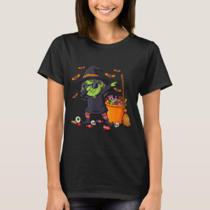 Dabbing witch kids girls toddler funny halloween T-Shirt