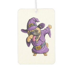 Dabbing Witch Pug Cute Halloween Pugs Funny Dab Car Air Freshener