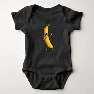 Dabbing Yellow Banana Dab Funny Dancing Fruit Baby Bodysuit