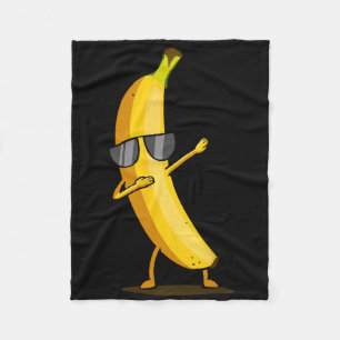 Dabbing Yellow Banana - Dab Funny Dancing Fruit  Fleece Blanket
