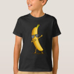 Dabbing Yellow Banana Dab Funny Dancing Fruit T-Shirt<br><div class="desc">Funny dabbing banana with sunglasses and happy face. A nice outfit for the summer or leisure. This funny design is great for men,  women and children looking for a cute summer outfit.</div>